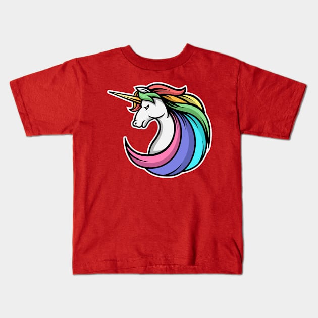 Great Unicorn art gift idea for unicorn lovers Kids T-Shirt by RelianceDesign